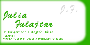 julia fulajtar business card